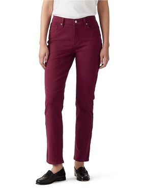 Levi’s Burgundy Straight Leg Jeans Size 12 W31 L30 Classic Mid Rise